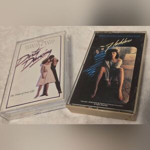 Lot of 2 Vintage 80s Soundtrack Cassettes Dirty Dancing & Flashdance Original